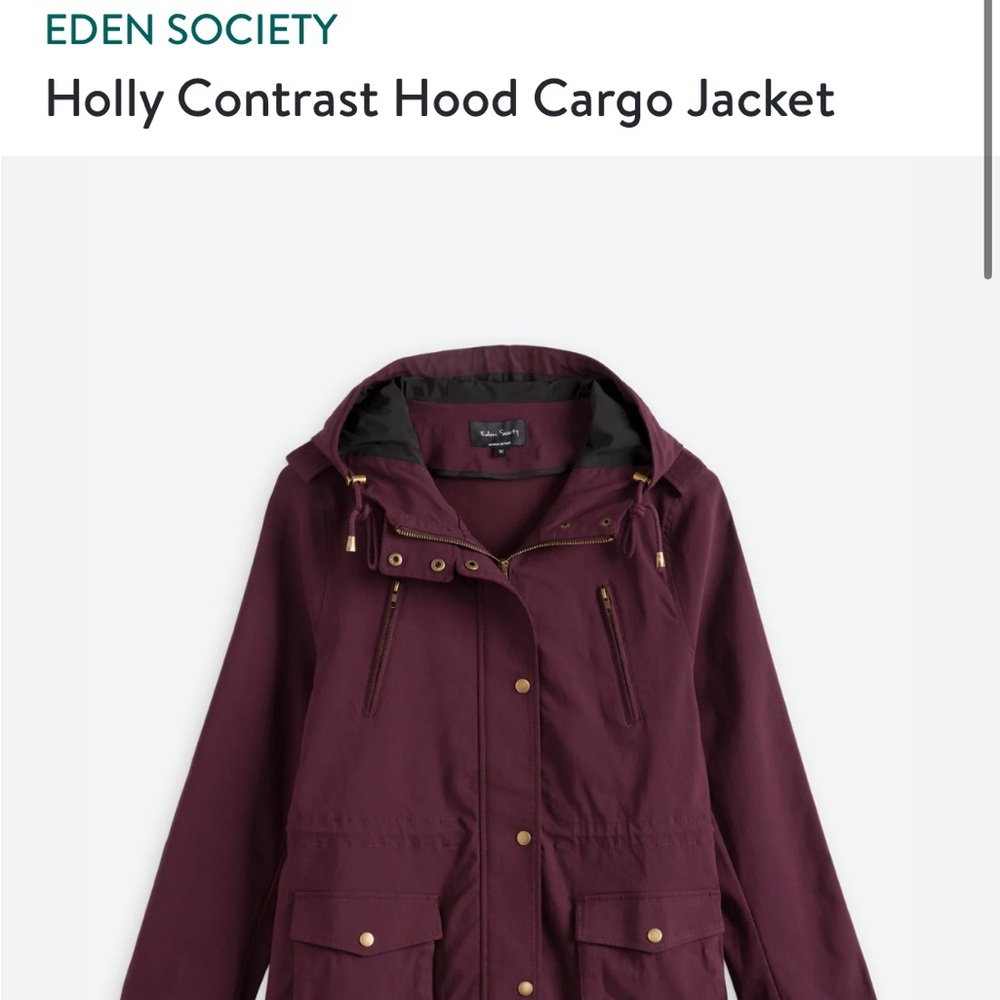 Eden society holly contrast hood cargo jacket